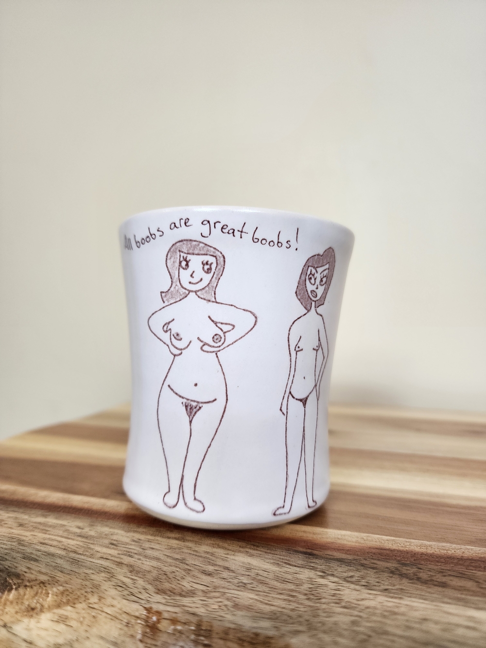 All boobs are great boobs Body Positive Novelty Boob Mug Studio Art Pottery